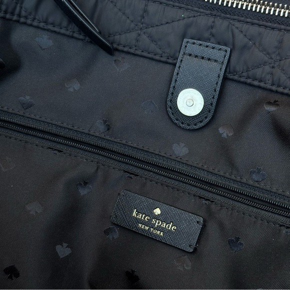 Kate Spade New York Wilson Road Tote Bag Quilted Talya Large Black EUC Shoulder - Picture 5 of 11